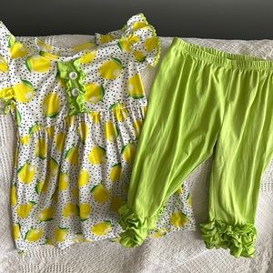 Ruffle Girl capri set